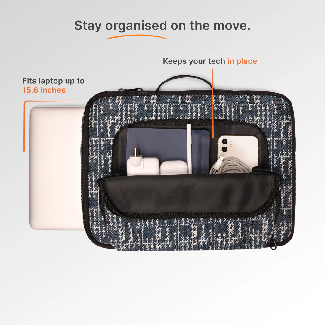 Madras Monochrome Urban Laptop Sleeve - 15.6inch (Black) - Image 7