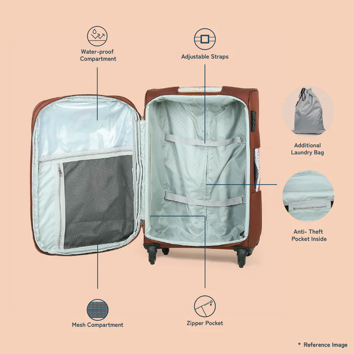 Jammu Kaleen Saira Trolley Bag (Medium) - Image 3