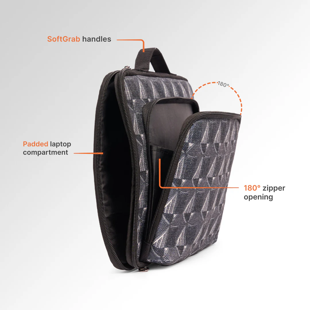 Kochi Carbon Urban Laptop Sleeve - 15.6inch (Black) - Image 6