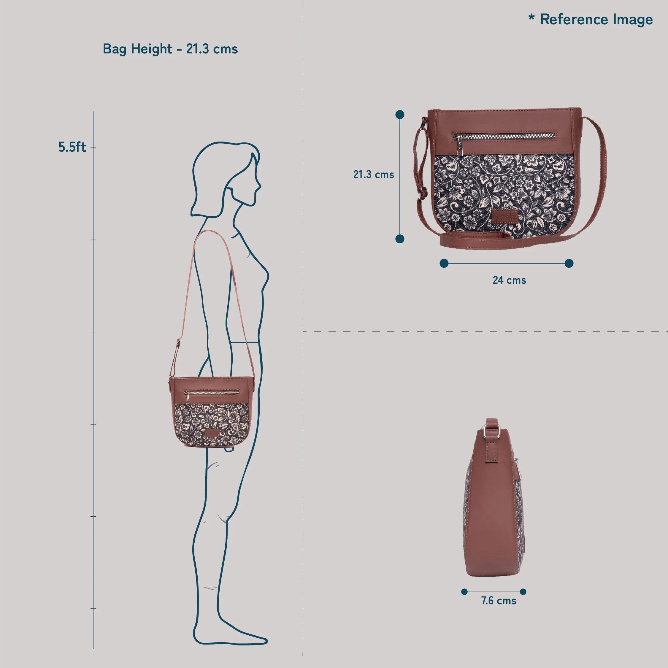 Kolkata Nouveau U-Shaped Sling Bag - Image 6