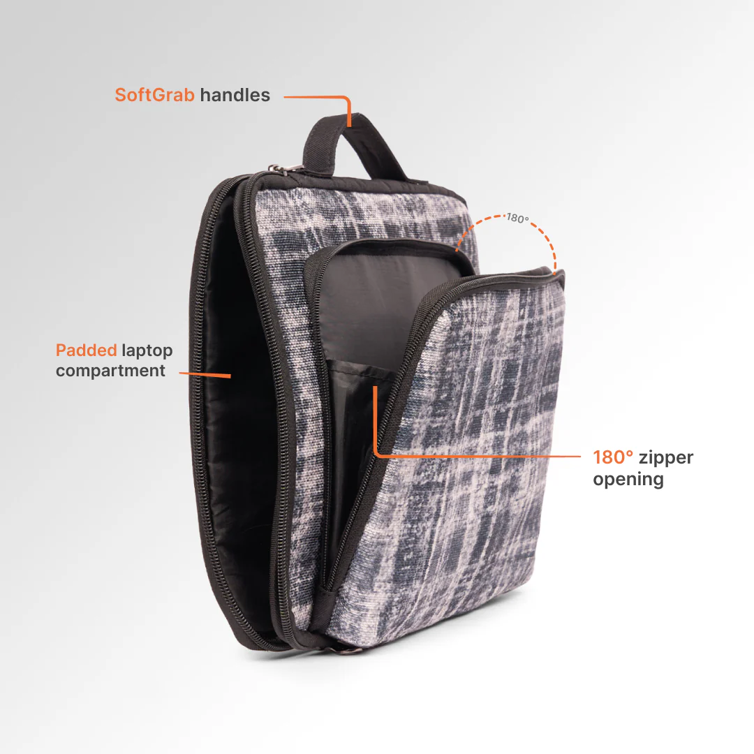 Leh Grit Urban Laptop Sleeve - 15.6inch (Black) - Image 6