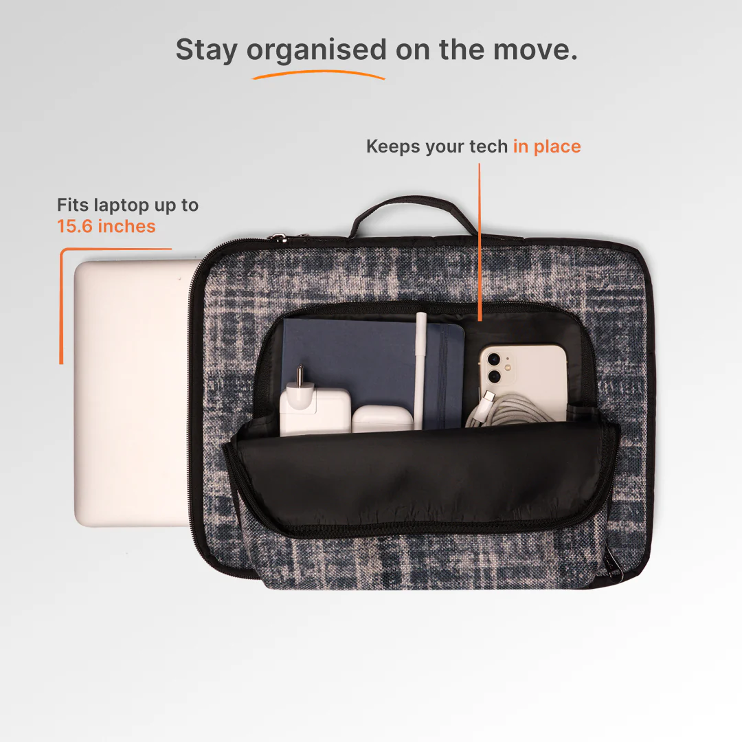 Leh Grit Urban Laptop Sleeve - 15.6inch (Black) - Image 7