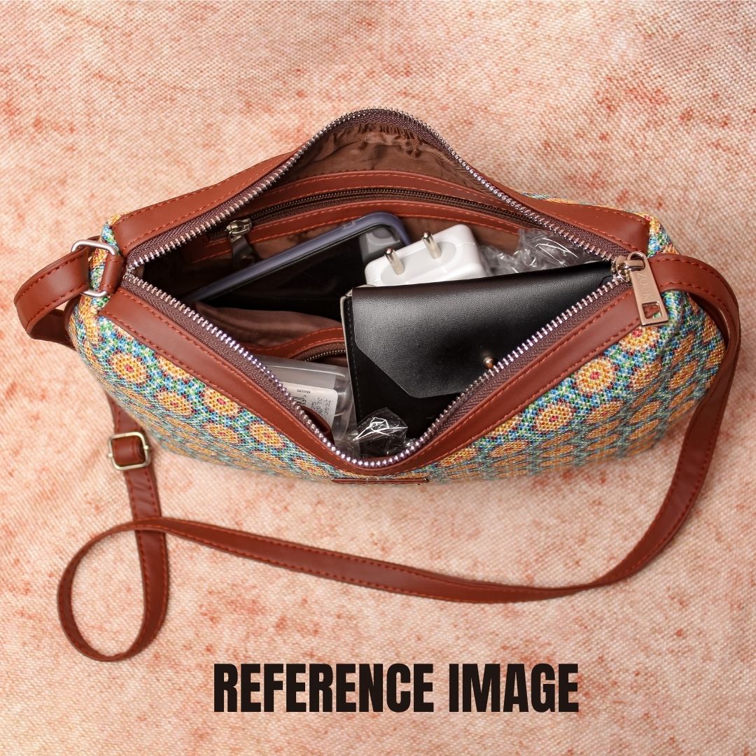Mughal Motif Structured Shoulder Bag - Image 7