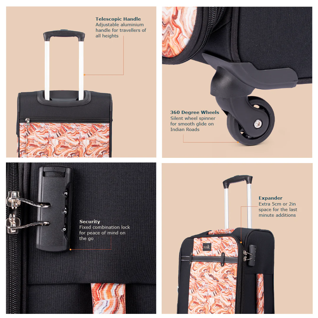 Nicobar Coral Saira Trolley Bag - Black (Medium) - Image 7