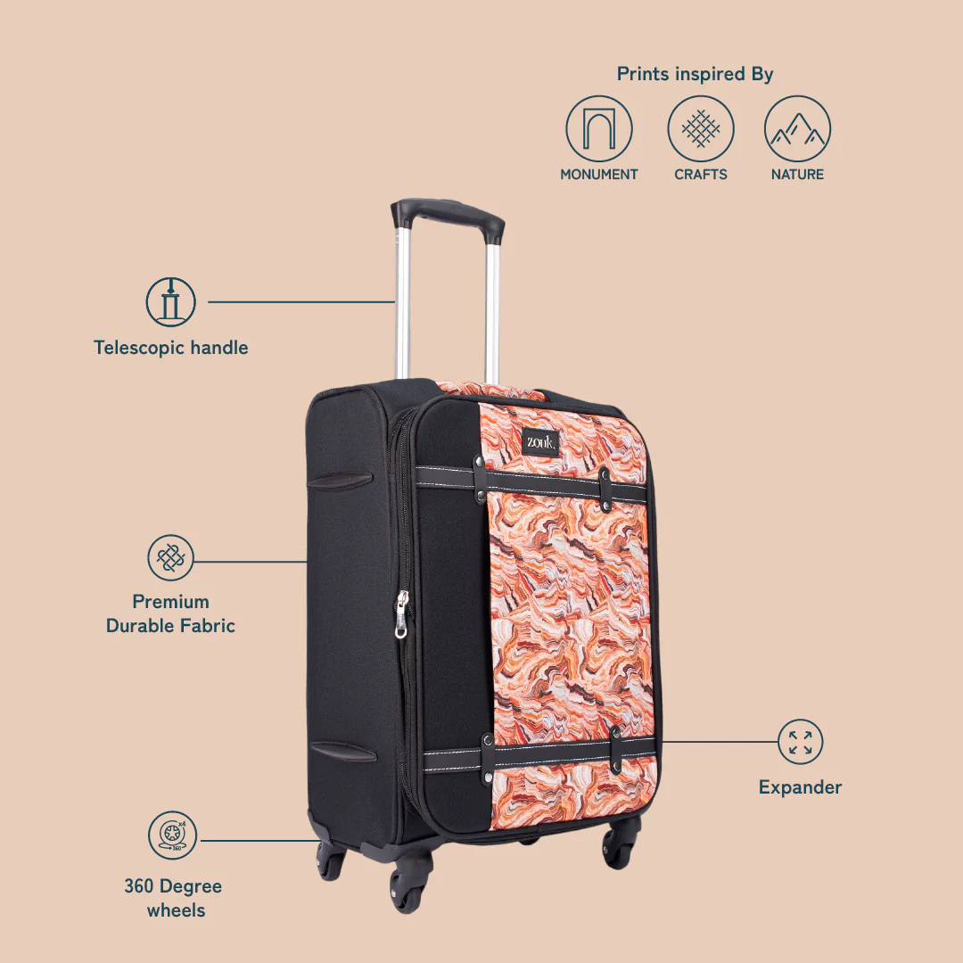 Nicobar Coral Saira Trolley Bag - Black (Medium) - Image 3