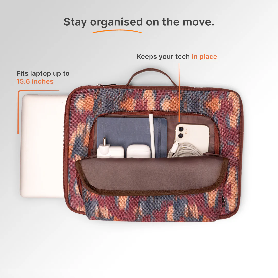 Ajanta Allure Urban Laptop Sleeve - 15.6inch (Brown) - Image 7