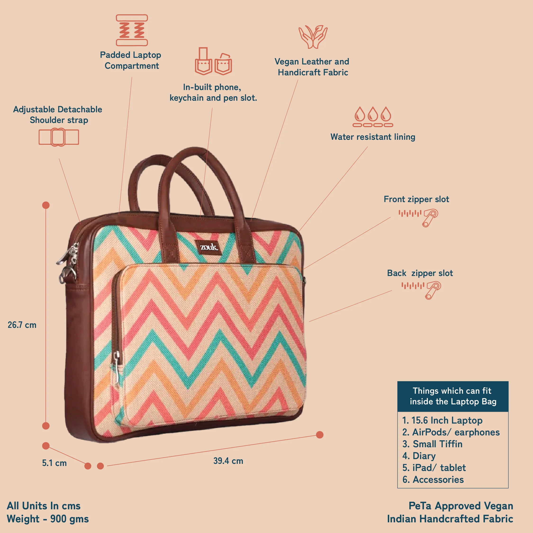 WavBeach Laptop Bag - Image 3