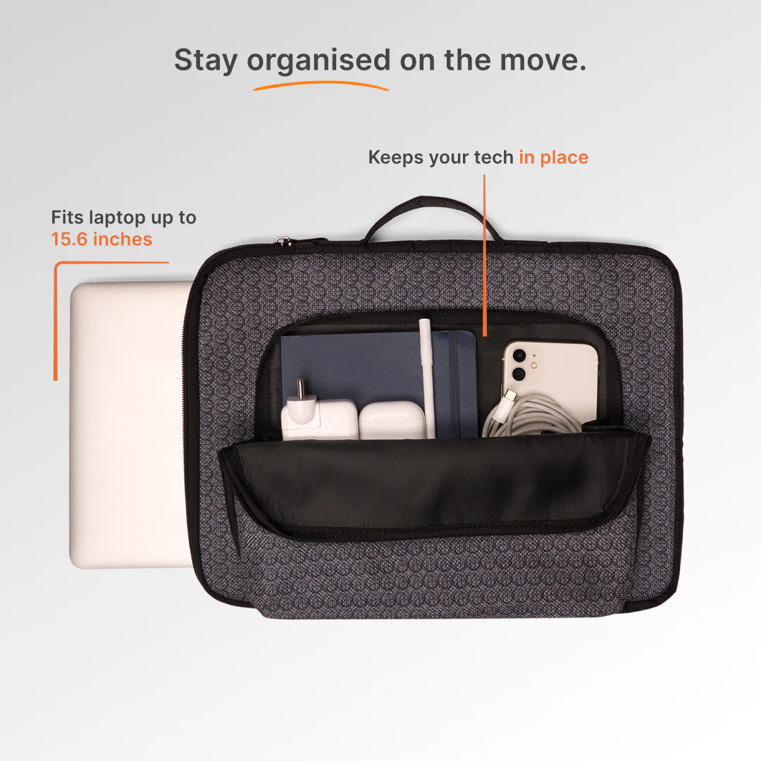 Zanskar Zenith Urban Laptop Sleeve - 15.6inch (Black) - Image 6
